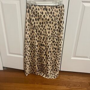 Cheetah Print Midi Skirt